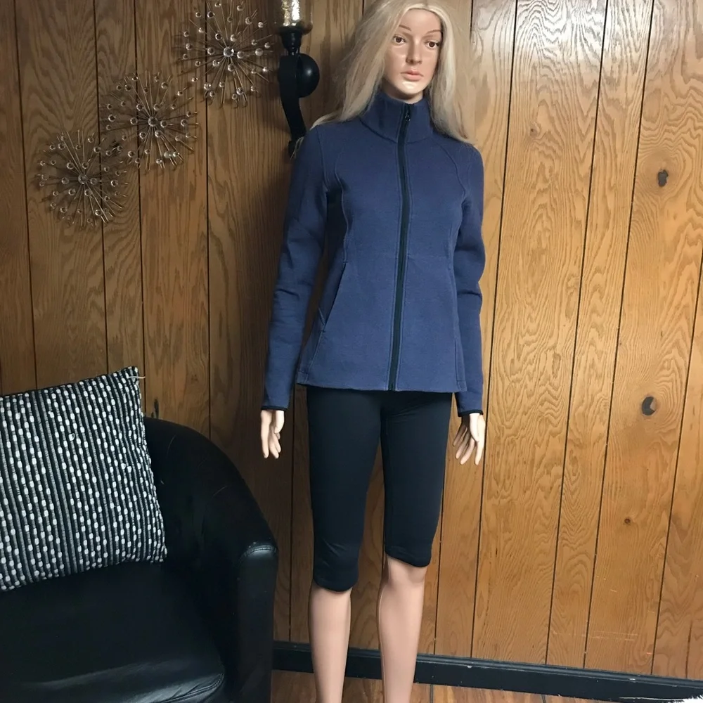Lululemon" Insculpt Jacket- Heathered Deep Indigo / Deep Indigo- Size 4- - Picture 12 of 15